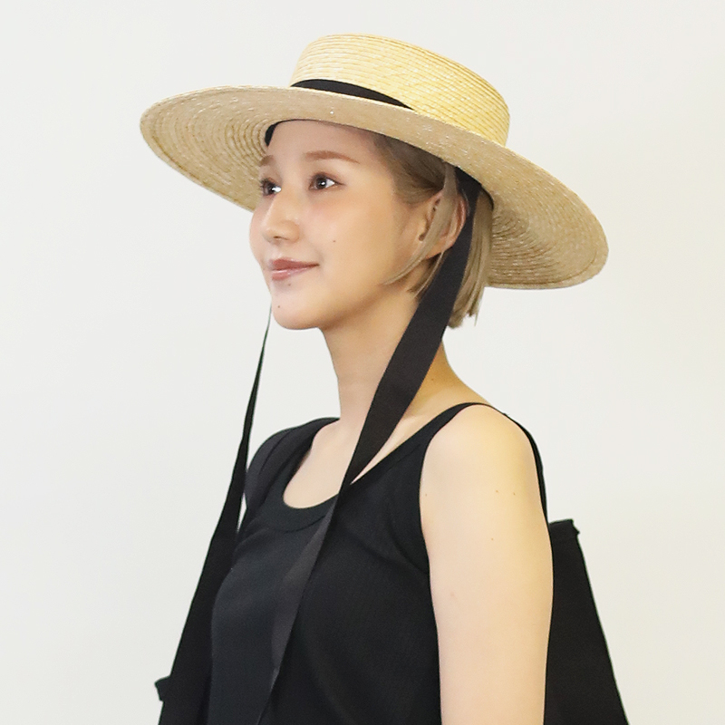 さえら　麦わら帽子　白リボン さえら 麦わら帽子 白リボン 帽子 - 帽子