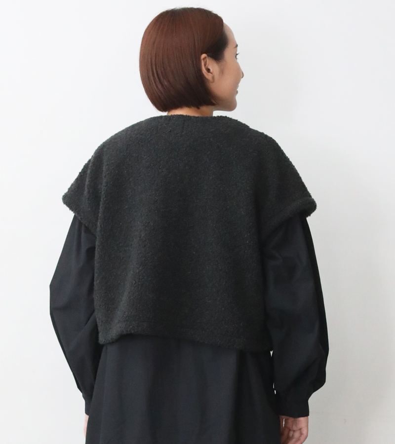 UNIVERSAL TISSU ユニバーサルティシュ ボア フレンチスリーブ