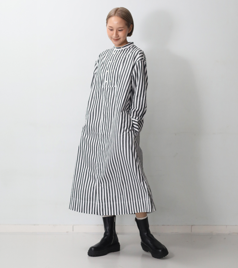 ゆり 様ユニバーサルティシュ洗えるウール100%シャツワンピース UNIVERSAL TISSU（ユニヴァーサルティシュ） ユニバーサルティシュ