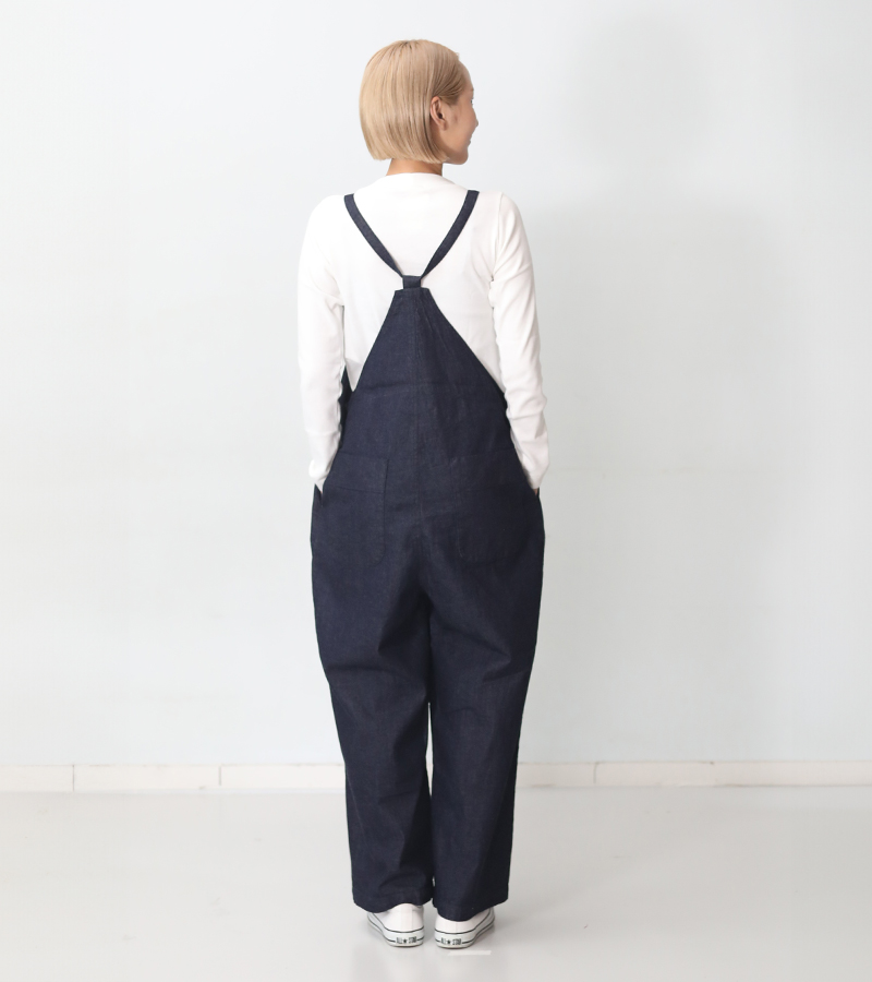 vent blanc（ヴァンブラン） 8ozデニムサロペット インディゴ