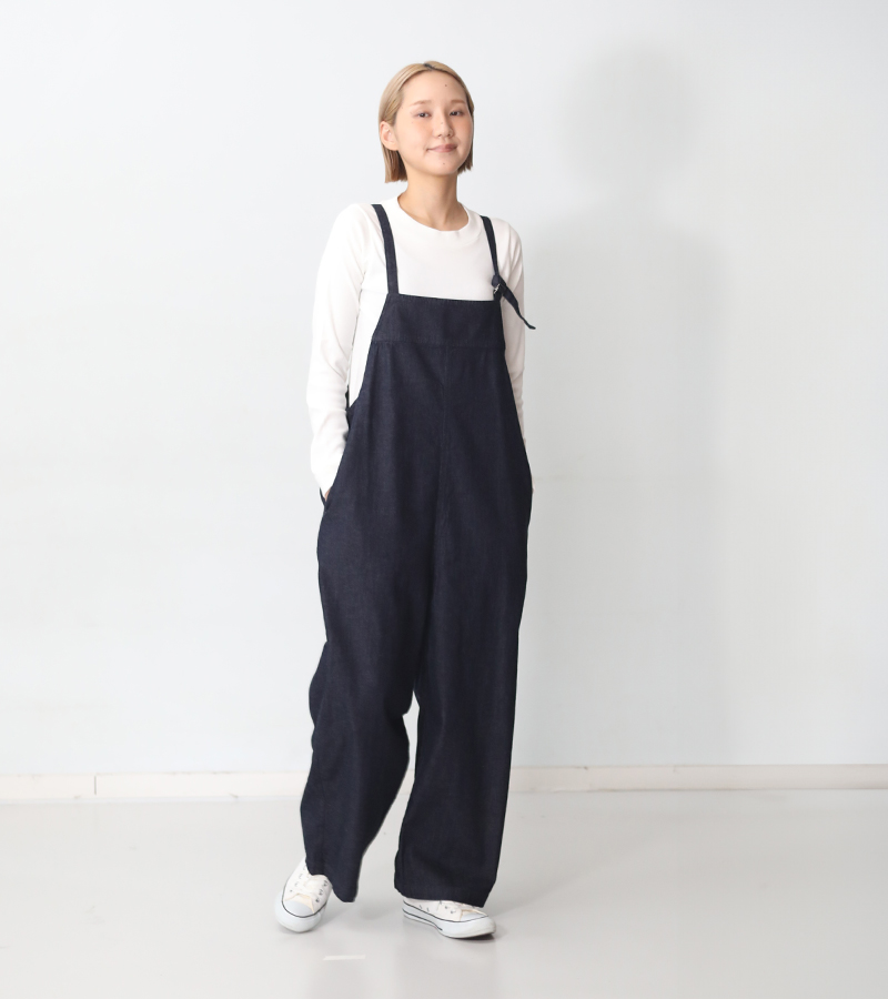 vent blanc（ヴァンブラン） 8ozデニムサロペット インディゴ