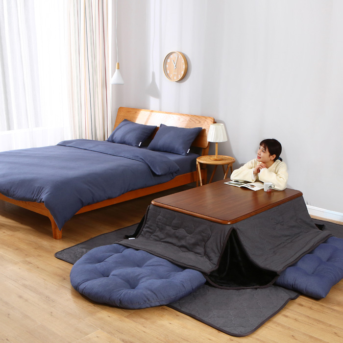 こたつ布団 長方形 省スペース おしゃれ 180×220cm デニム調ニット
