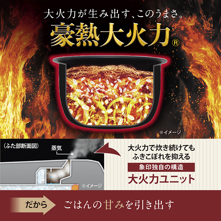 象印（ZOJIRUSHI） 爆買 圧力IH炊飯ジャー 豪熱大火力 NW-BB10 BZ 5.5