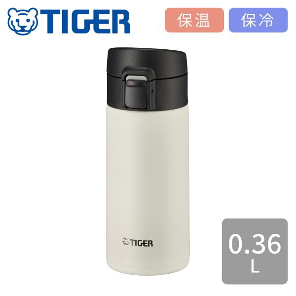 タイガー 真空断熱ボトル  MKA-K036 WK イーグレットホワイト 360ml 水筒｜kurashiya