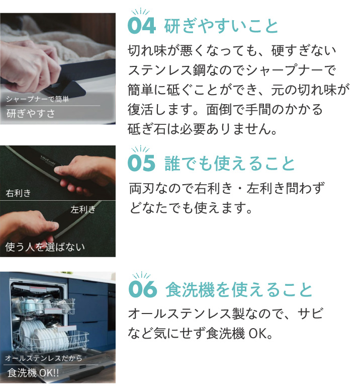 ソリッドナイフ ブラック THE SANTOKU 三徳ナイフ 4013-027 ビタクラフト 包丁 | Vita Craft | 07