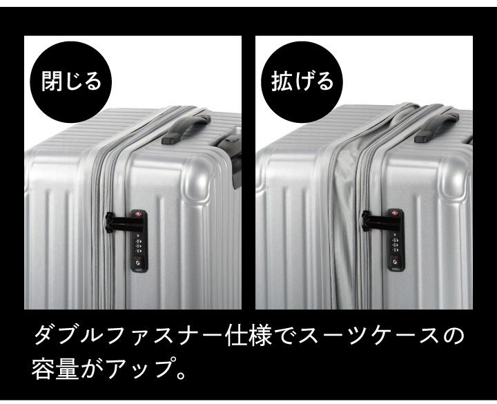 キャプテンスタッグ スーツケース TSAロックWFタイプ Sサイズ UV-0087 オリーブ 同梱不可｜kurashiya｜04