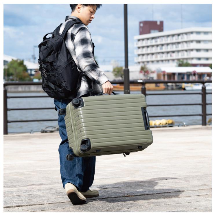 キャプテンスタッグ スーツケース TSAロックWFタイプ Mサイズ UV-0086 オリーブ 同梱不可｜kurashiya｜11
