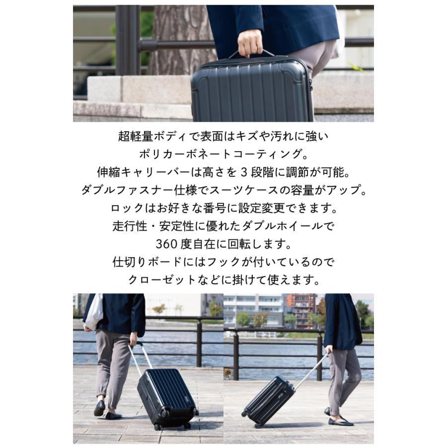 キャプテンスタッグ スーツケース TSAロックWFタイプ Sサイズ UV-0093 ブラック 同梱不可｜kurashiya｜02
