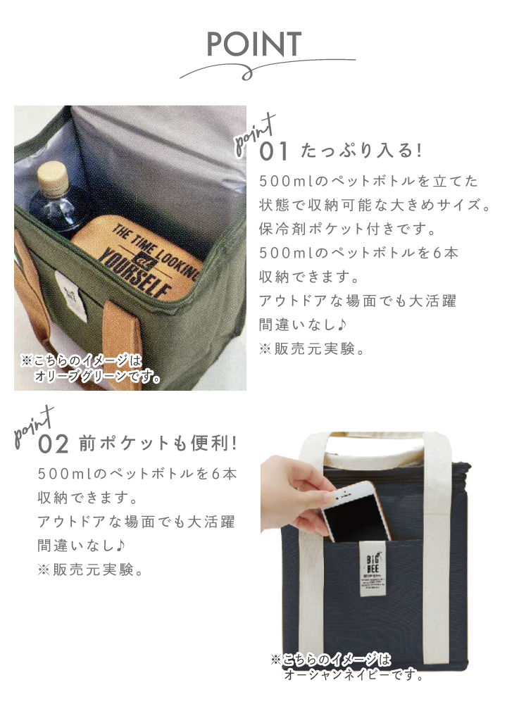 BigBee BOX型クーラーランチバッグ オカトー｜kurashiya｜05