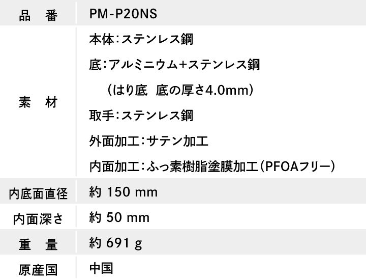 MEYER（マイヤー） ホワイトスチール フライパン 26cm PM-P26NS
