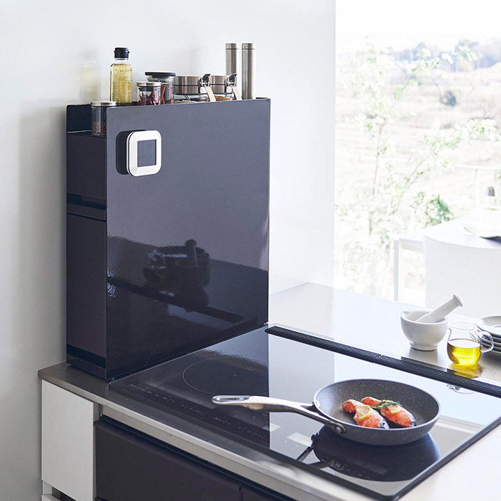 tower 隠せる調味料ラック 2段タワーブラック 4335 楽天市場】【レビュー特典】 山崎実業 【 隠せる調味料ラック
