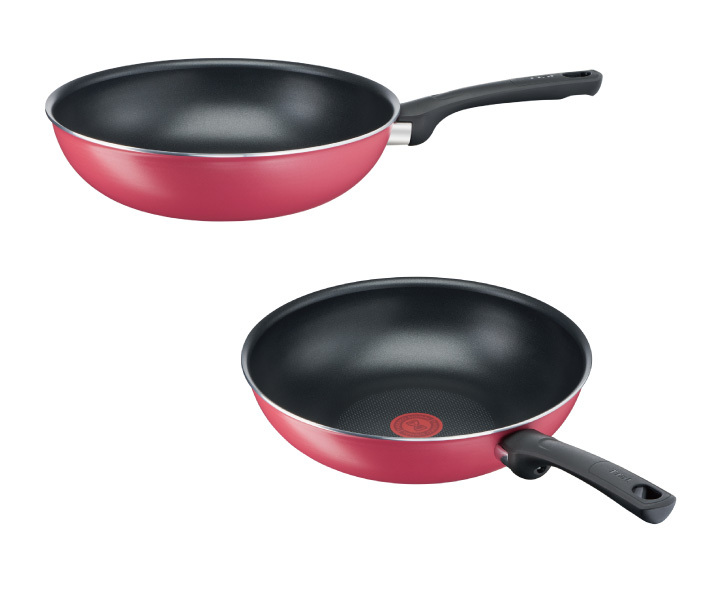 T-fal（ティファール） クランベリーレッド ウォックパン 28cm B55919