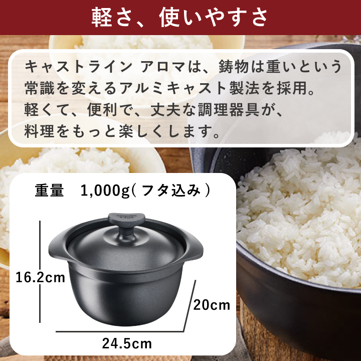 キャストライン ティファール T-fal 炊飯鍋 アロマ プロ ライスポット