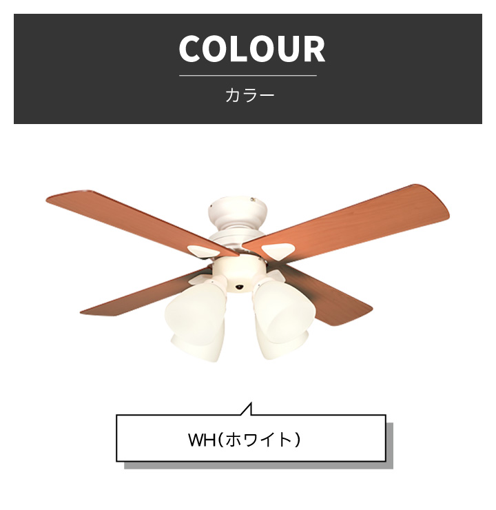 plus more 爆買 シーリングファン Windouble 4灯 ホワイト BIG-101 WH