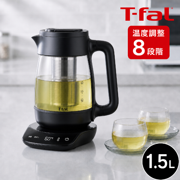 70���N�L�O���؂�}�b�g �v���[���g �e�B�t�@�[�� T-fal �e�C�G�[�� ���b�N �R���g���[�� 1.5L BJ8158JP �u���b�N �d�C�P�g��