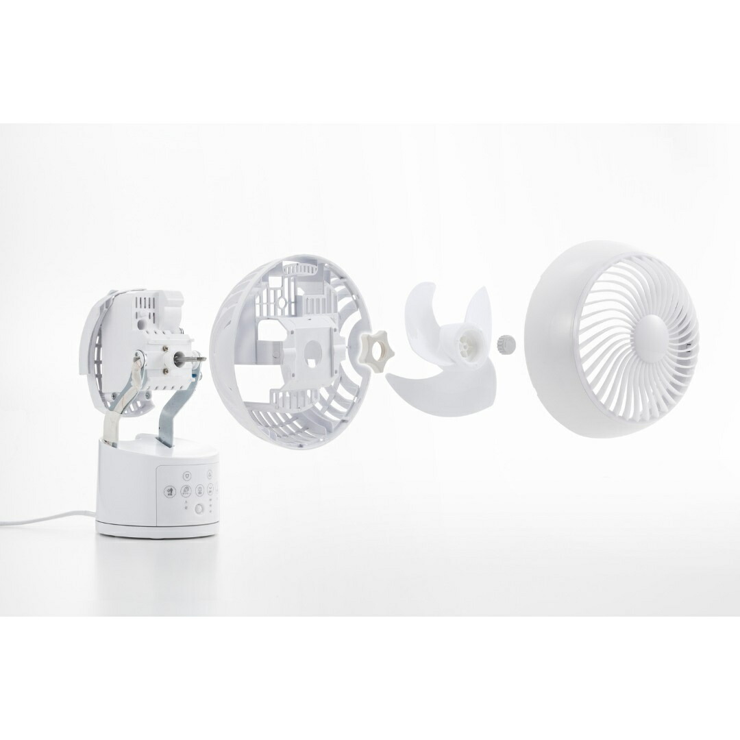 節電センサー付 DCウォッシャブルサーキュレーター 360 ホワイト スリーアップ THREEUP