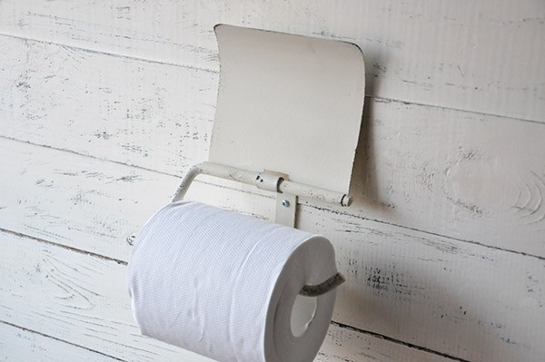 アンティーク風 トイレットペーパーホルダー/アイアン ブラック