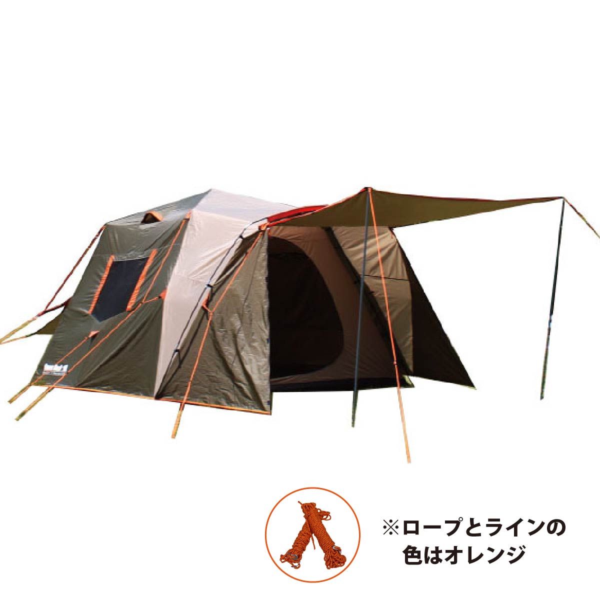 ワンタッチテント 大型 テント ファミリー ワンタッチ ドーム ドーム型 フライシート キャンプ 6人用 5人用 4人用 Bears Rock AXL-601 防水 フルクローズ｜kurayashiki｜02