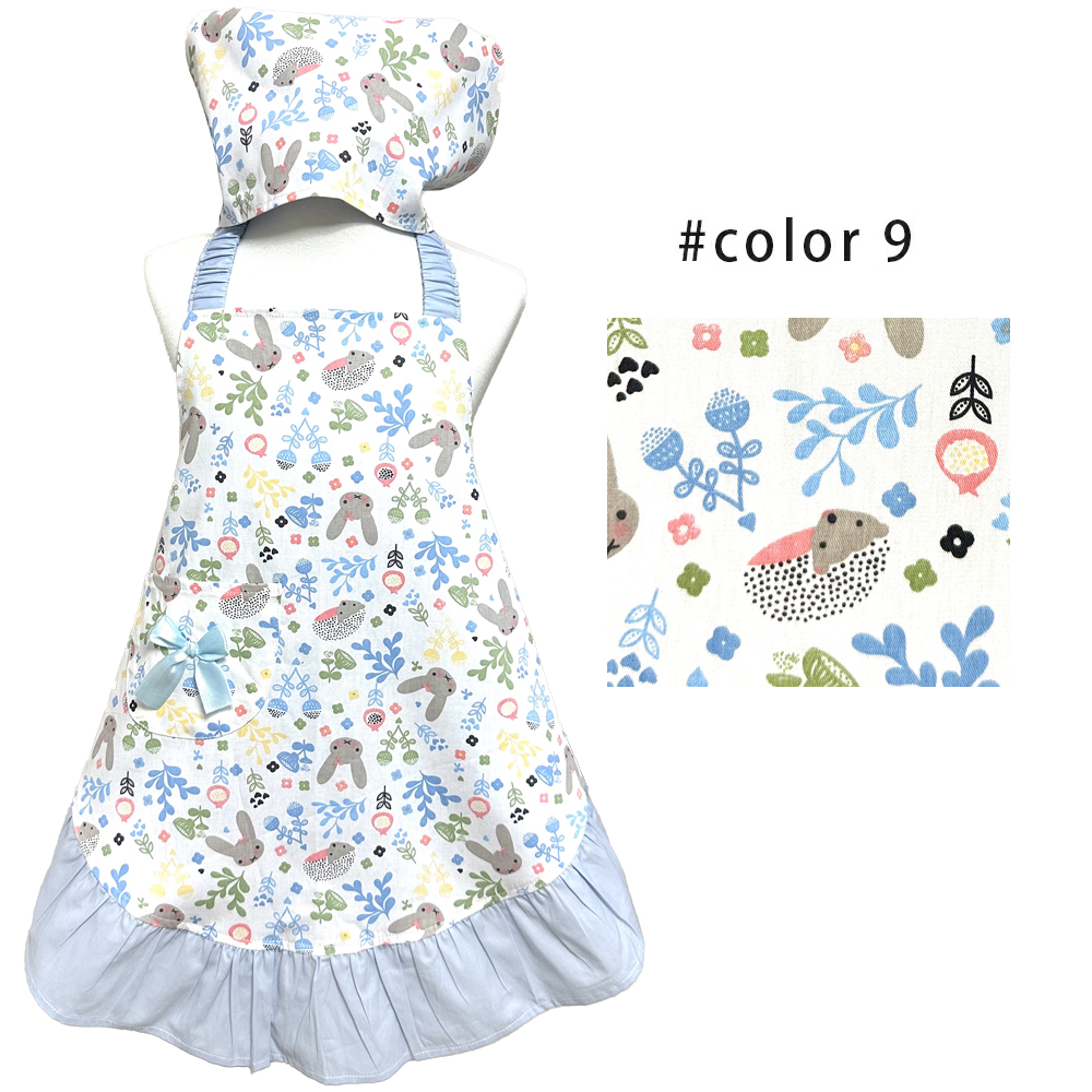 エプロン 子供 キッズエプロン 100-120cmサイズ かぶるだけ 可愛い