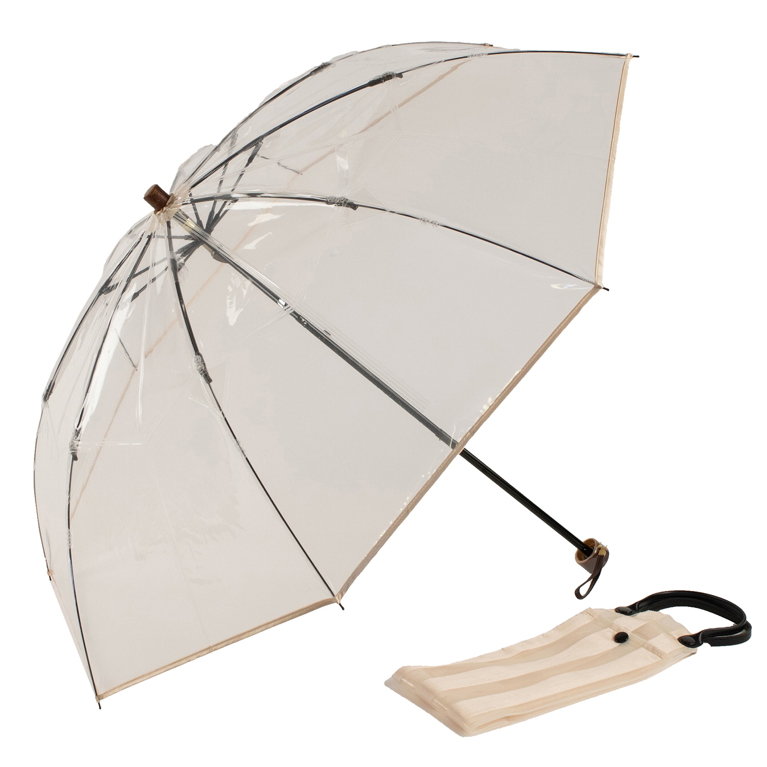 折りたたみ ビニール傘 アメマチ 50‐ホワイトローズ 日本製 ビニ傘 折り畳み 携帯 透明傘 手開き 8本骨 ビニ傘 丈夫 軽量 逆支弁 最高級 風に強い ホワイトローズ 折りたたみ ビニール傘 アメマチ50 ‐アメマチ あめまち