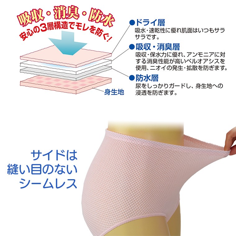 送料無料 失禁パンツ 尿漏れパンツ 女性用 心地よい 安心ショーツ 吸水 