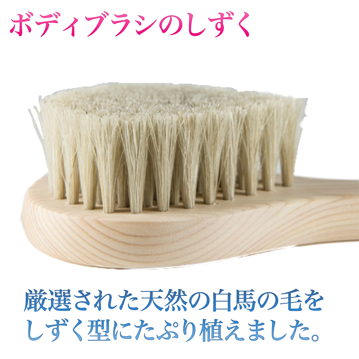Brush 花馬毛（おじいさん商品） CORBO.オリジナル コバ磨き付 馬毛ブラシ 【 小物用 74mm