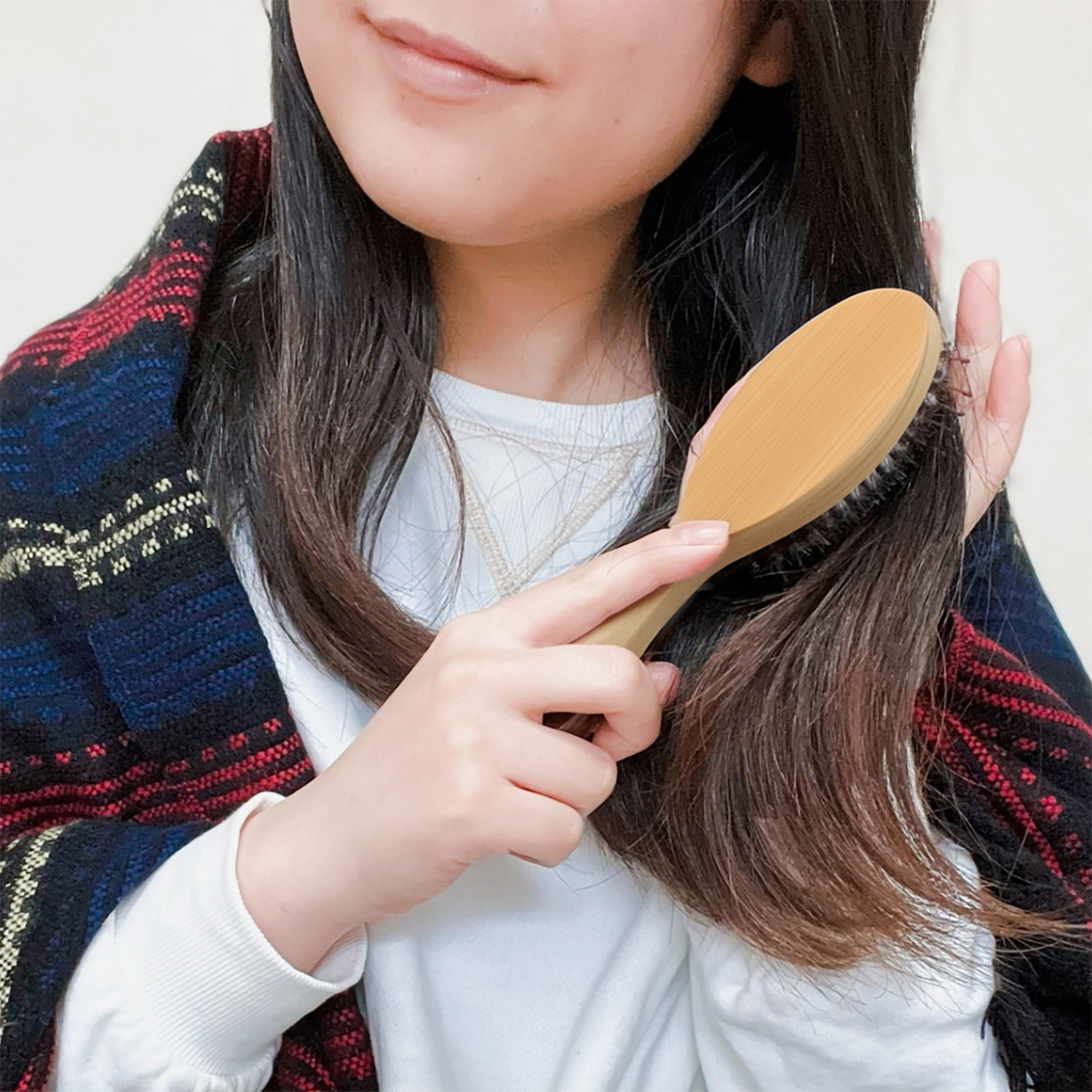浅草アートブラシ 猪毛 ヘアブラシ かみがかり ‐ 地肌ケア 頭皮