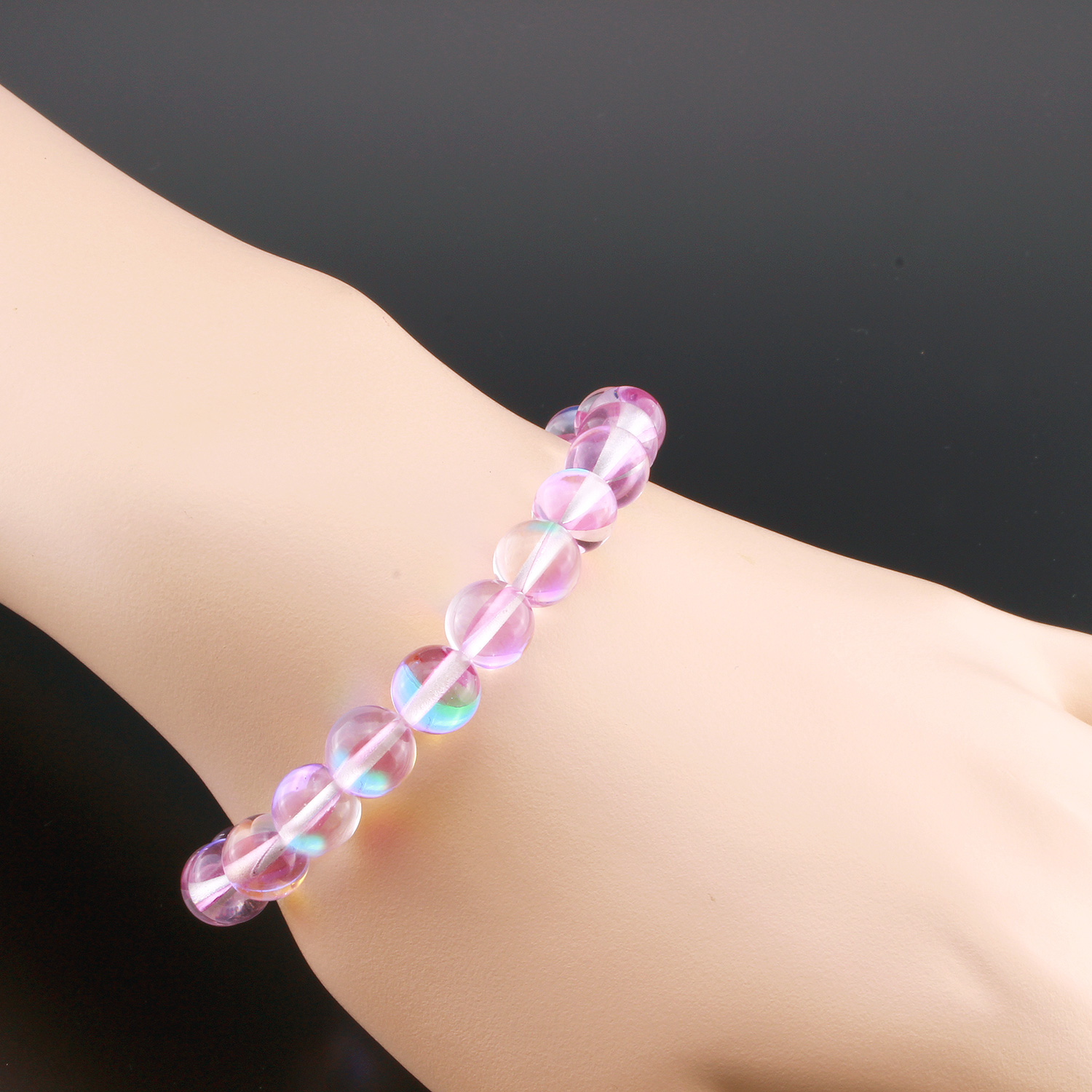 ルナフラッシュ華美ブレス BL_2179 ‐ブレスレット 虹色 ガラス ルナ