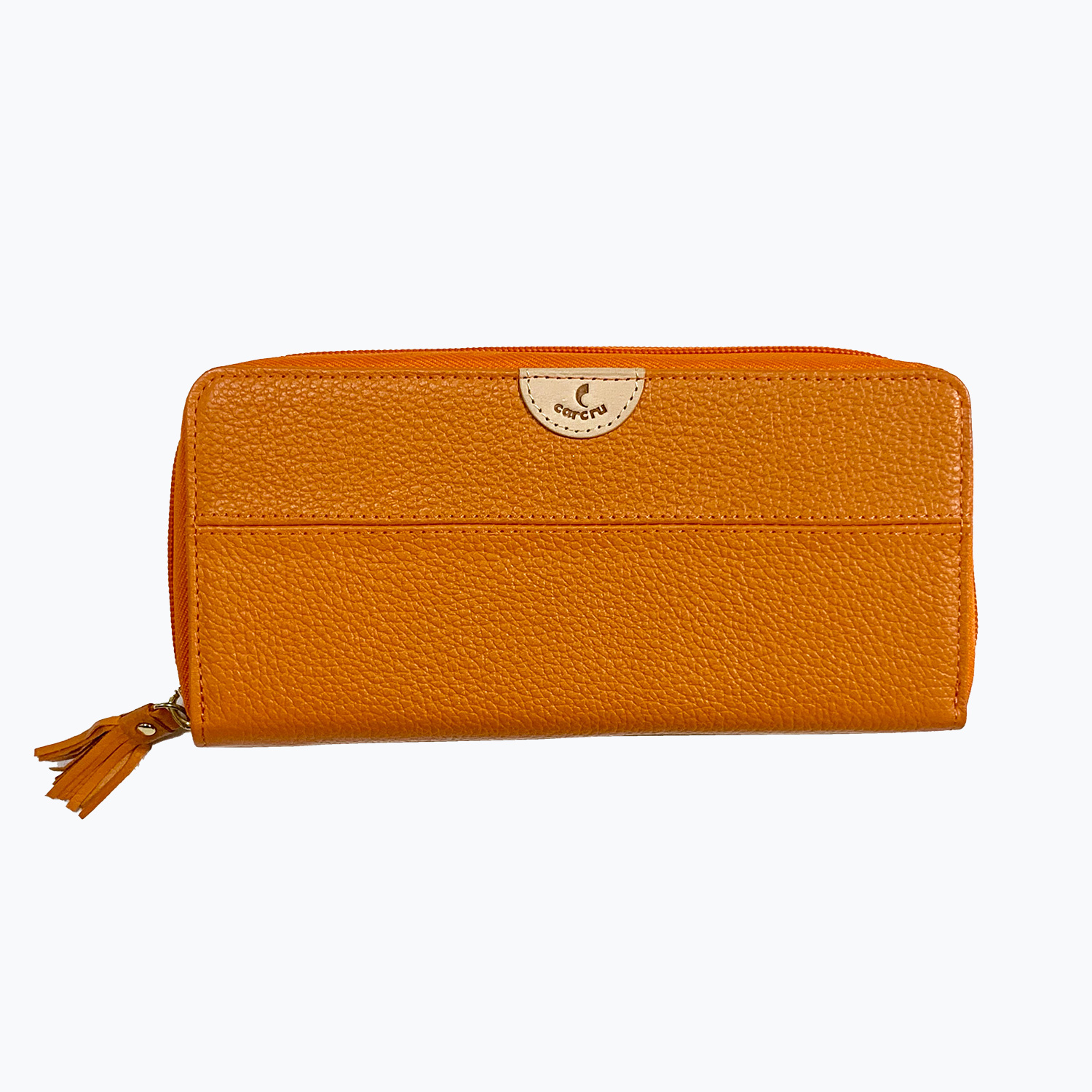 carcru カードが見やすく取り出しやすい ラウンドファスナー 長財布