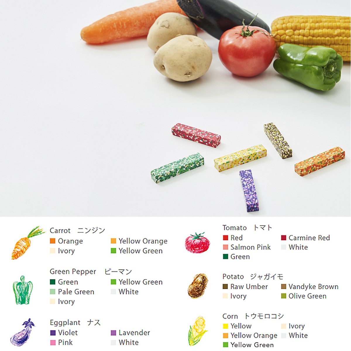 AOZORA あおぞら クレヨン ドット ベジタブル 日本製 （Dot