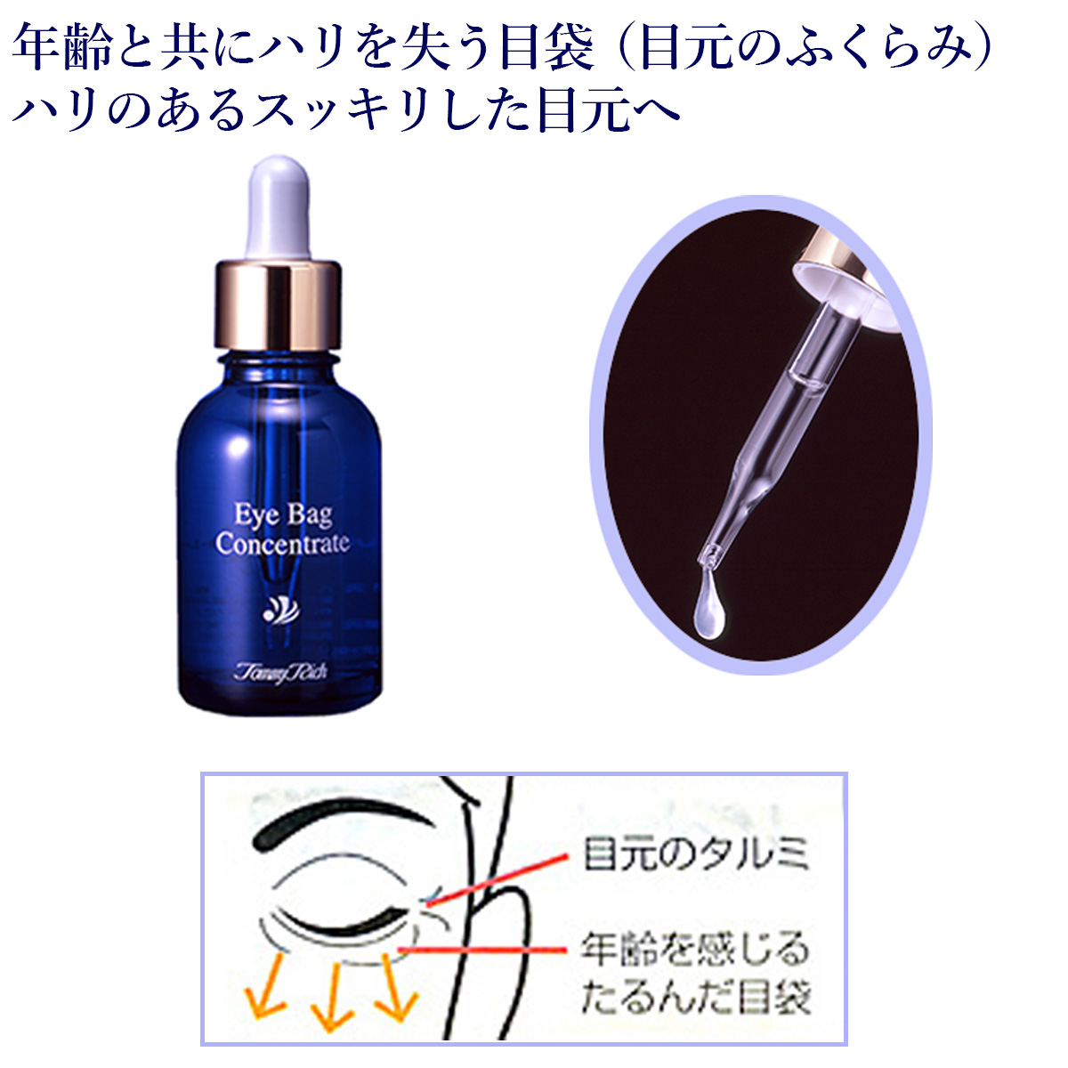 トミーリッチ 目元 たるみ 美容液 アイバッグコンセントレイト 20mL‐目袋 潤い ハリ ひきしめ 女性 男性 無香料 無着色 無鉱物油  :eyebag01:KURAZO-よろずや くら蔵 - 通販 - Yahoo!ショッピング