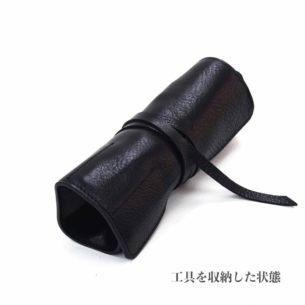 【新品】MAGGIORE マッジョーレ ペンケース ロールタイプ 10本用 黒 レザーグッズモリヤ ワークアレイ ロール式 ペンケース‐筆箱 在宅