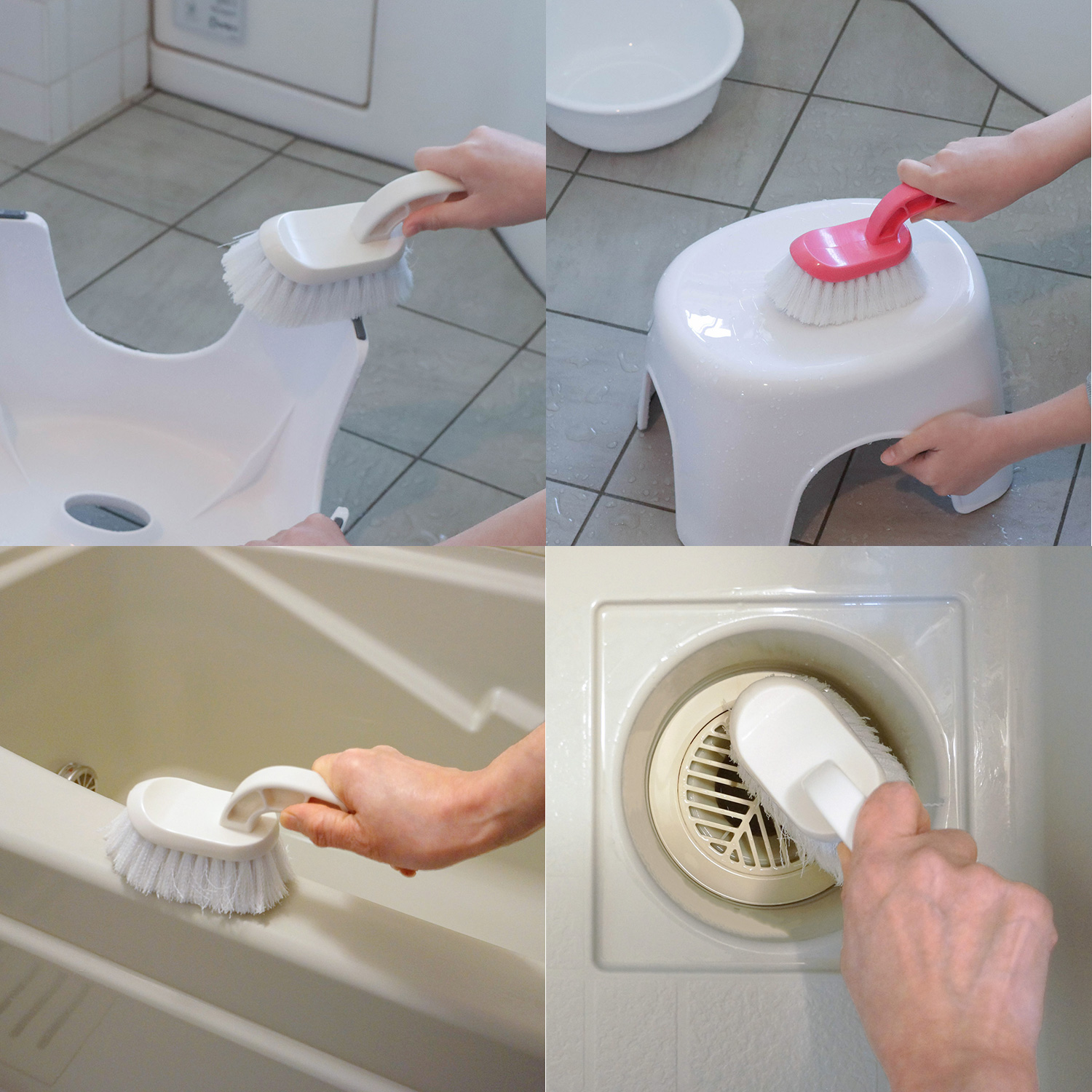 ナチハマ バスブラシ ‐ ハンドタイプ エポクリン 洗剤のいらないブラシ