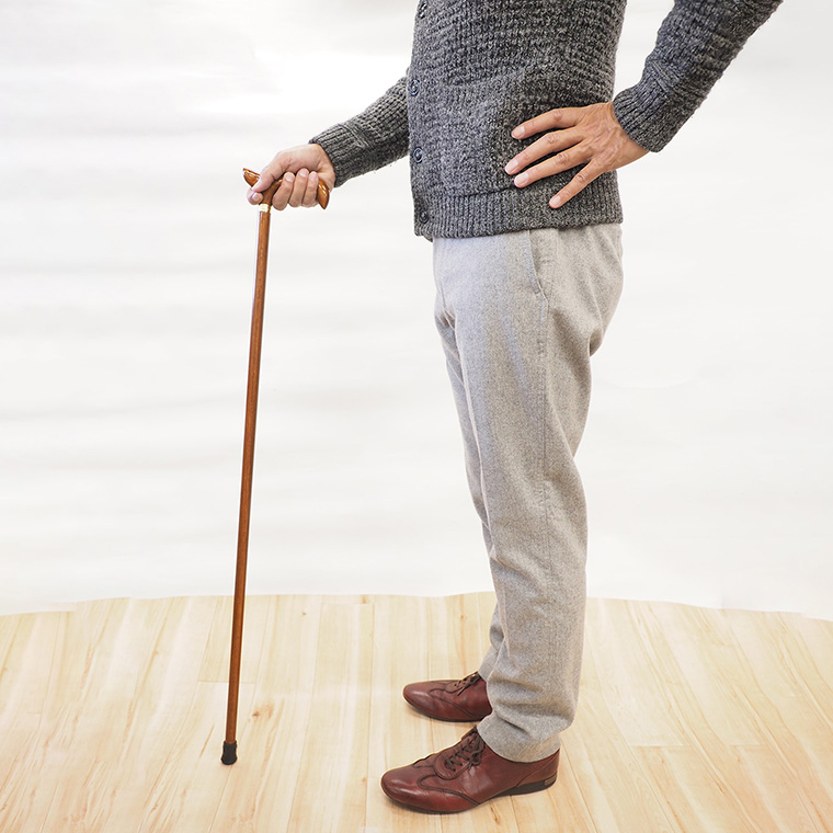 メーカー直送 土屋産業 杖 No.110 オークワイドハンドルシリーズ II