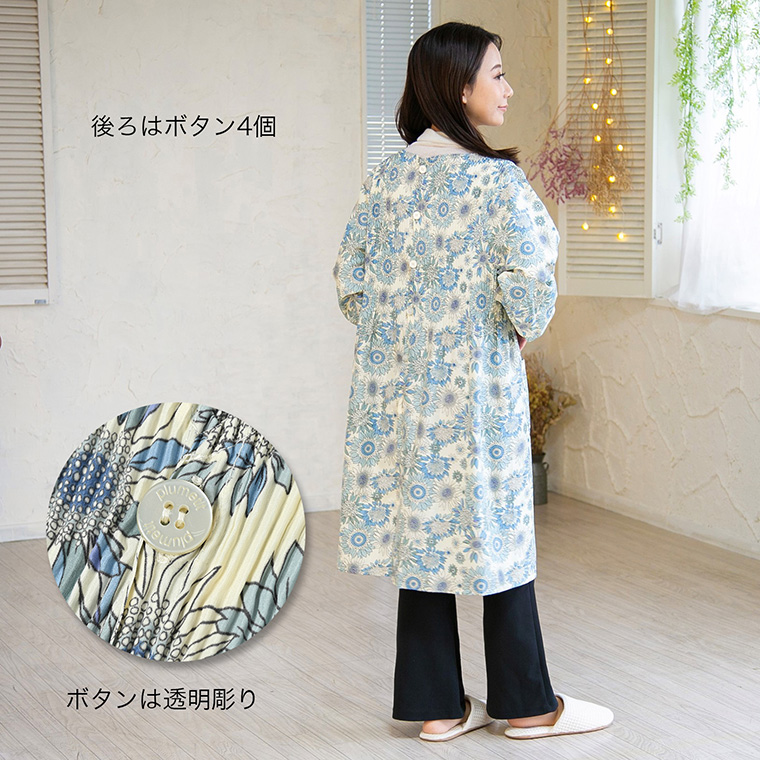 Show-pla（昭プラ） 【送料別】ワンピース風 プリーツ 割烹着‐エプロン