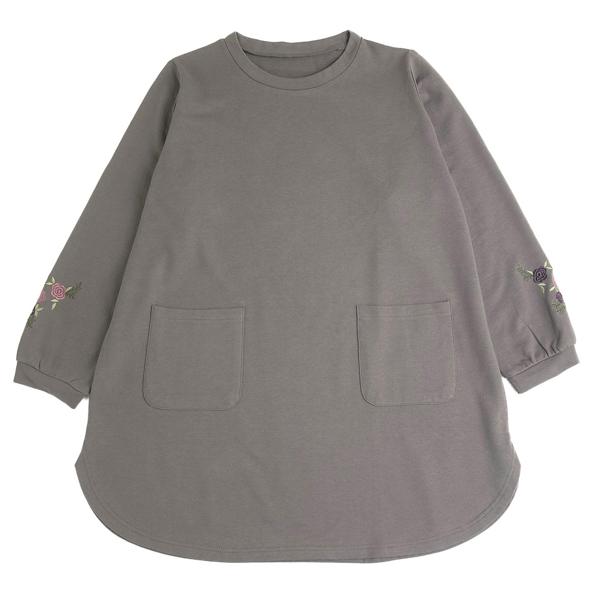 Show-pla かっぽう着 チュニック 刺繍入り プルオーバー 割烹着 Show-pla かっぽう着 チュニック 刺繍入り プルオーバー 割烹着