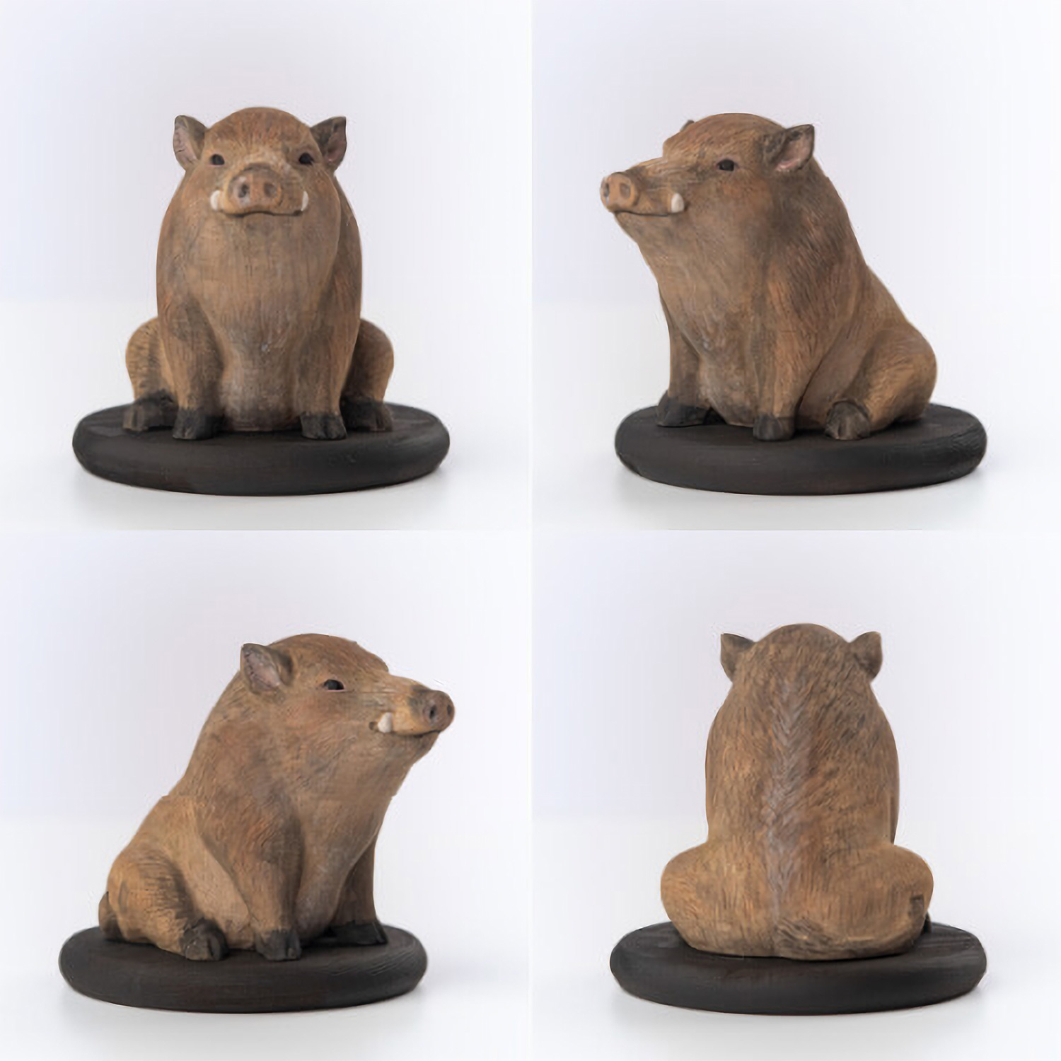 十二支木彫りコレクション「亥（いのしし）」正因山実相院 妙法寺開眼