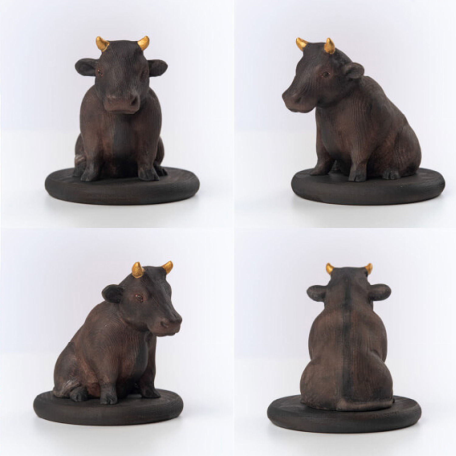 十二支木彫りコレクション「丑（うし）」正因山実相院 妙法寺開眼