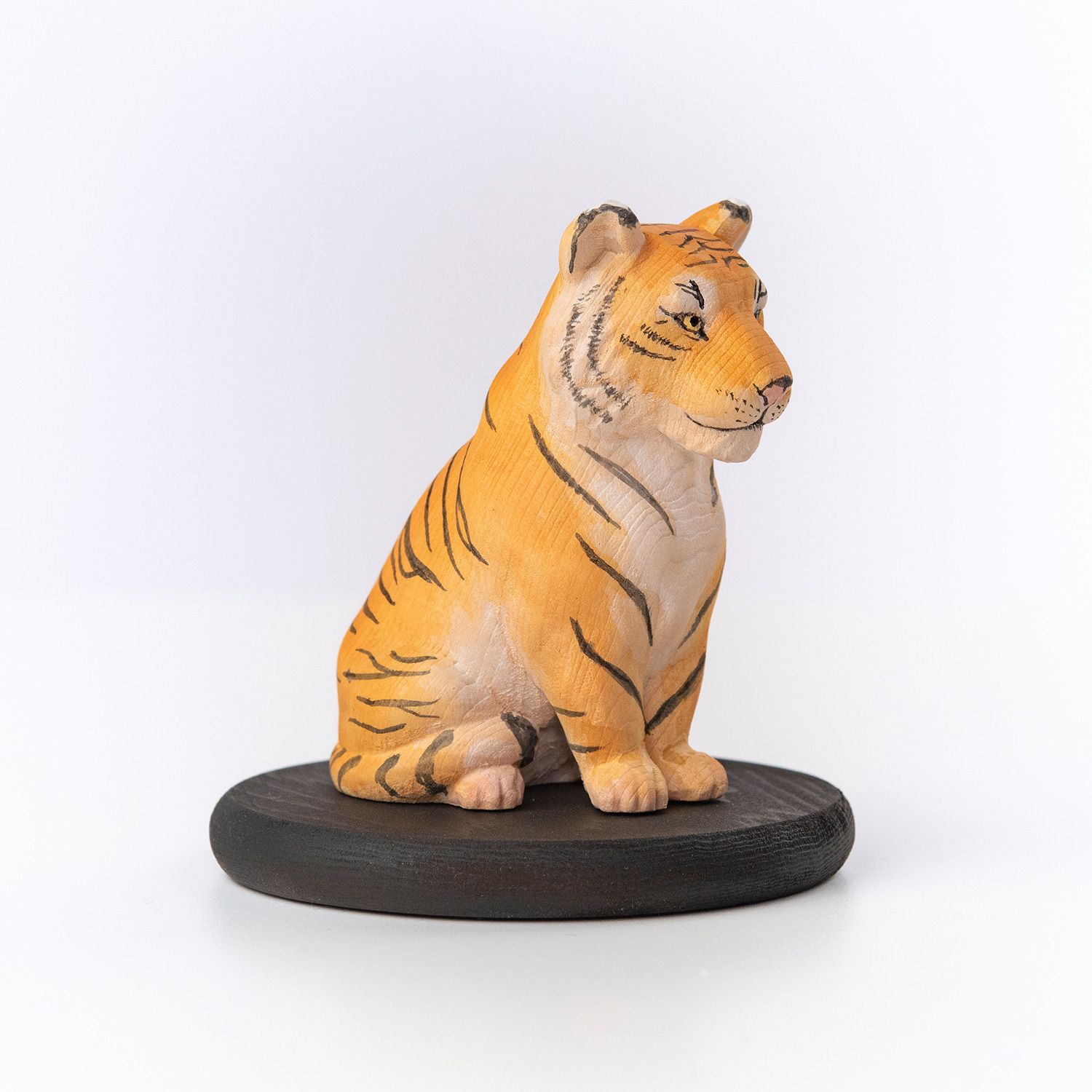 蓮ちゃんの巨大.虎の置物.約65cm位吠える姿勢.金属製 十二支木彫りコレクション「寅（とら）」正因山実相院 妙法寺開眼‐トラ