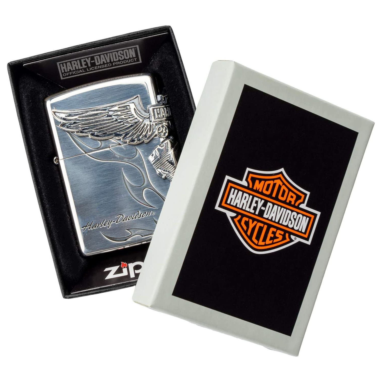 日本限定 正規品 ZIPPO HARLEY-DAVIDSON HDP-26 シリアルナンバー ジッポー ジッポ ライター Zippo  ハーレーダビッドソン ハーレー オイルライター 白頭鷲