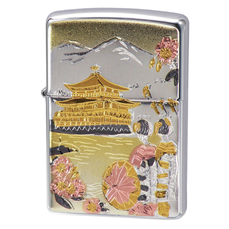 ZIPPO 電鋳板 金閣寺 ジッポー ライター ジッポ Zippo オイルライター zippo ライター 和柄 和風 正規品