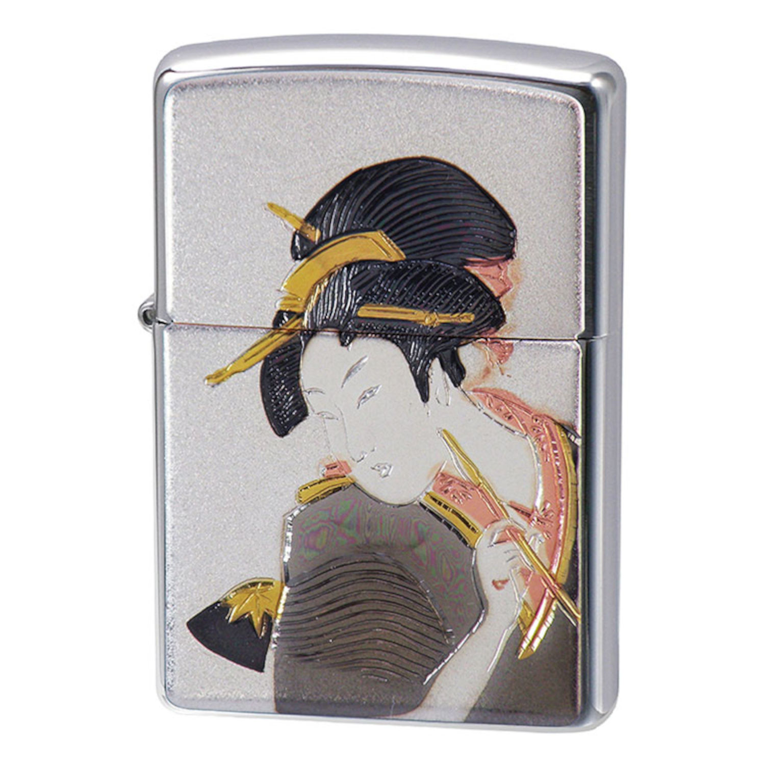 ZIPPO 電鋳板 浮世絵 美人画 ジッポー ライター ジッポ Zippo オイルライター zippo ライター 和柄 和風 縁起物 正規品