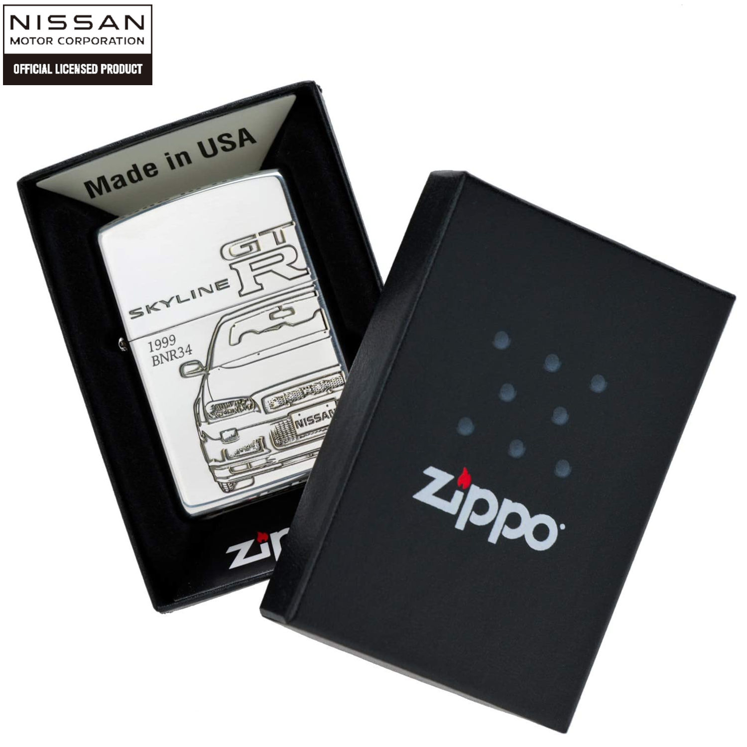 ZIPPO 日産 NISSAN SKYLINE GT-R BNR34 生誕50周年記念 シリアル