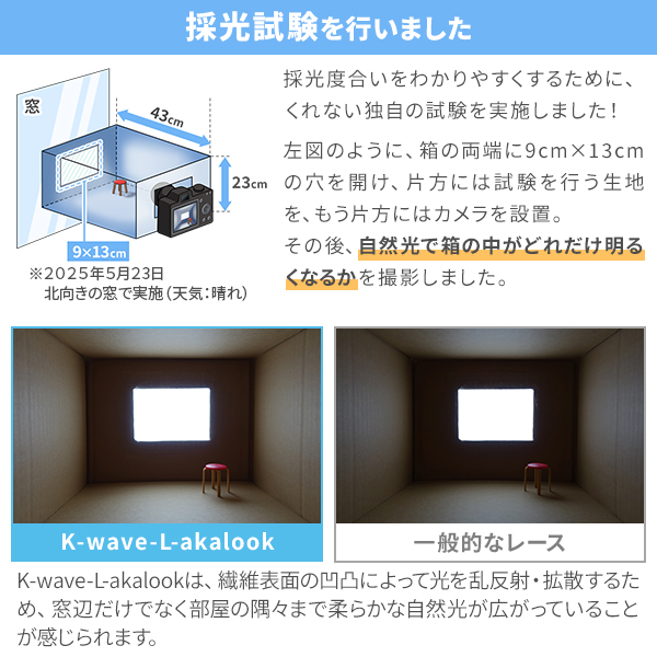 BONUS STORE｜5/5 0:00〜23:59 カーテン ミラーレース 遮熱 防炎 K-wave-L-akalook 2枚組 目隠し 幅200cm×丈78cm〜148cm ( 日本製 夏 遮像 )_6