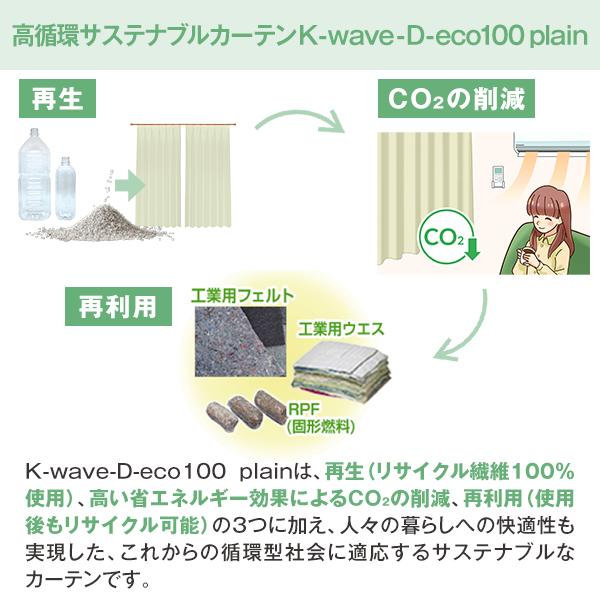 サステナブル1級遮光防炎カーテン「K-wave-D-eco100 plain」 幅101cm〜150cm×丈80cm〜150cm 日本製 1枚｜kurenai｜04