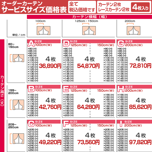 BONUS STORE｜5/5 0:00〜23:59 カーテンセット 遮光 1級 防炎 ラ・ペルルドレープセット 幅101cm〜150cm×丈80cm〜150cm カーテン×1枚 レース×1枚_15