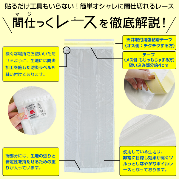 BONUS STORE｜4/28〜30 23:59 ウイルスの飛沫対策 間仕切り 間仕っくレース マジックレース 防炎 避難所 間仕切り 幅145cm×丈210cm〜250cm