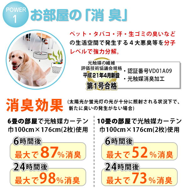 BONUS STORE｜4/28〜30 23:59 レースカーテン 消臭 抗菌 防汚 紫外線カット 吊るピカ君 幅151cm〜200cm×丈151cm〜200cm ( 日本製 1枚 )