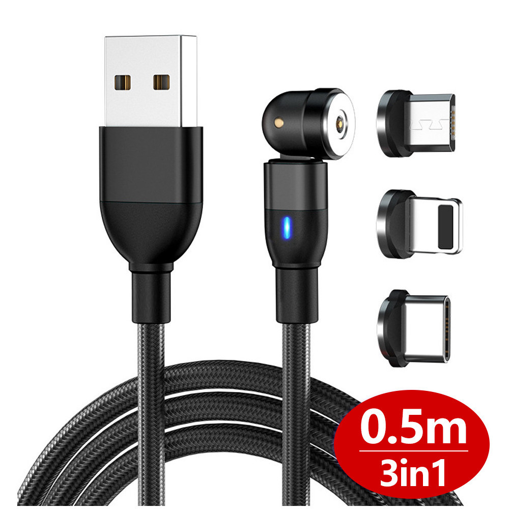 値段が激安 iPhone 充電ケーブル マグネット 2m 1m 50cm Type-C Micro USB 高速充電LEDライト付き 磁石 防塵 着脱式  540度回転 Apple Android用 180日保証 whitesforracialequity.org