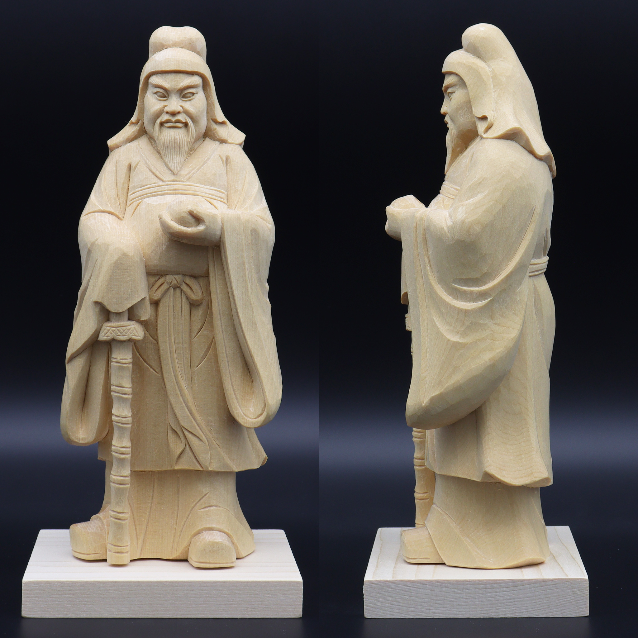 木彫神像 大己貴命/大己貴神（オオナムチ） 21cm 桧木 : 栗田こだわり